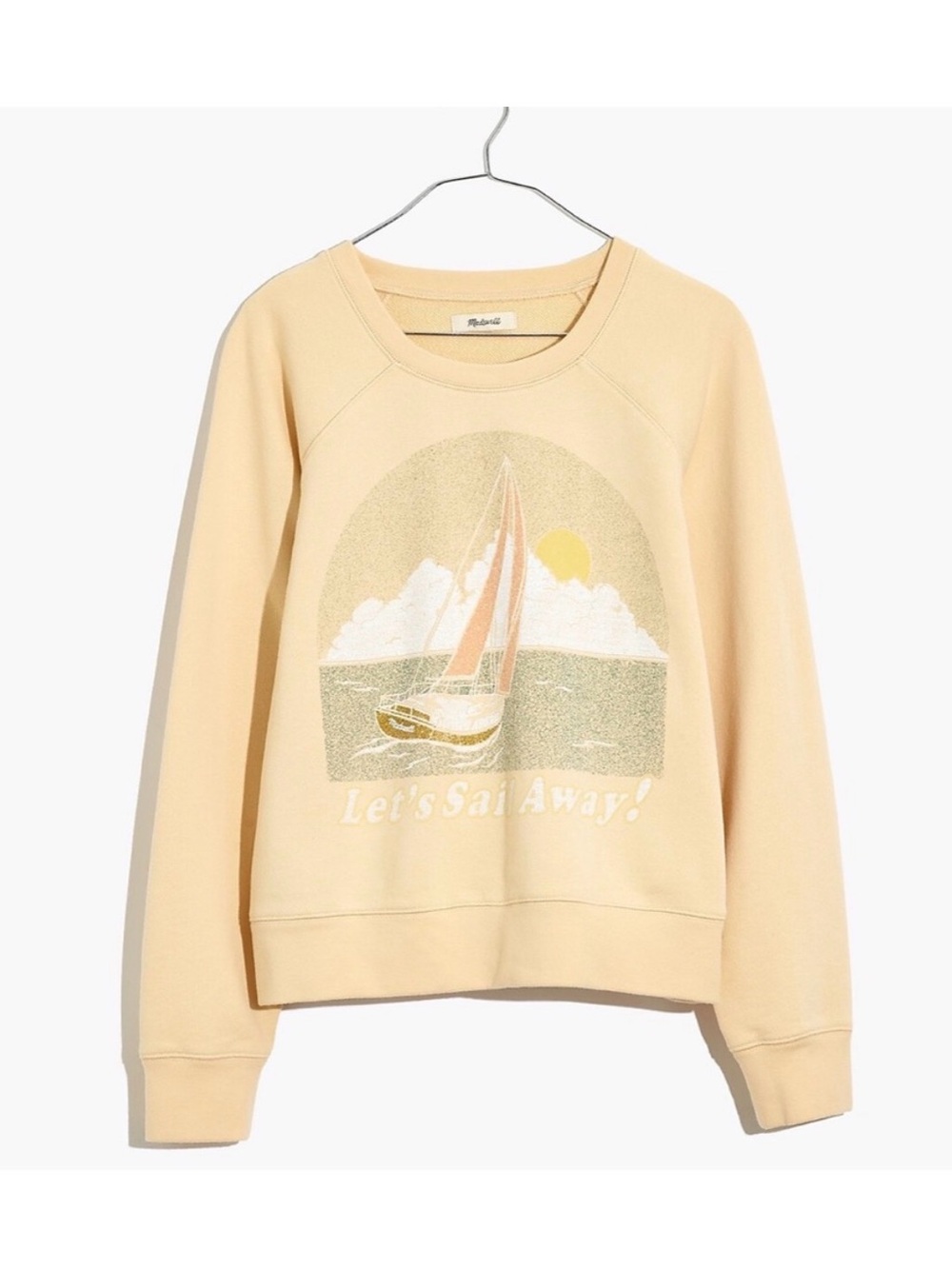 Madewell 'Let's Sail Away' Crewneck Sweatshirt in Butter Yellow